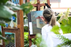 Lekker schilderen wat jij wilt naar een afbeelding, stilleven of fantasie in het atelier bij het Vondelpark